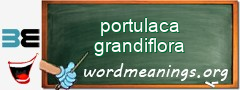 WordMeaning blackboard for portulaca grandiflora